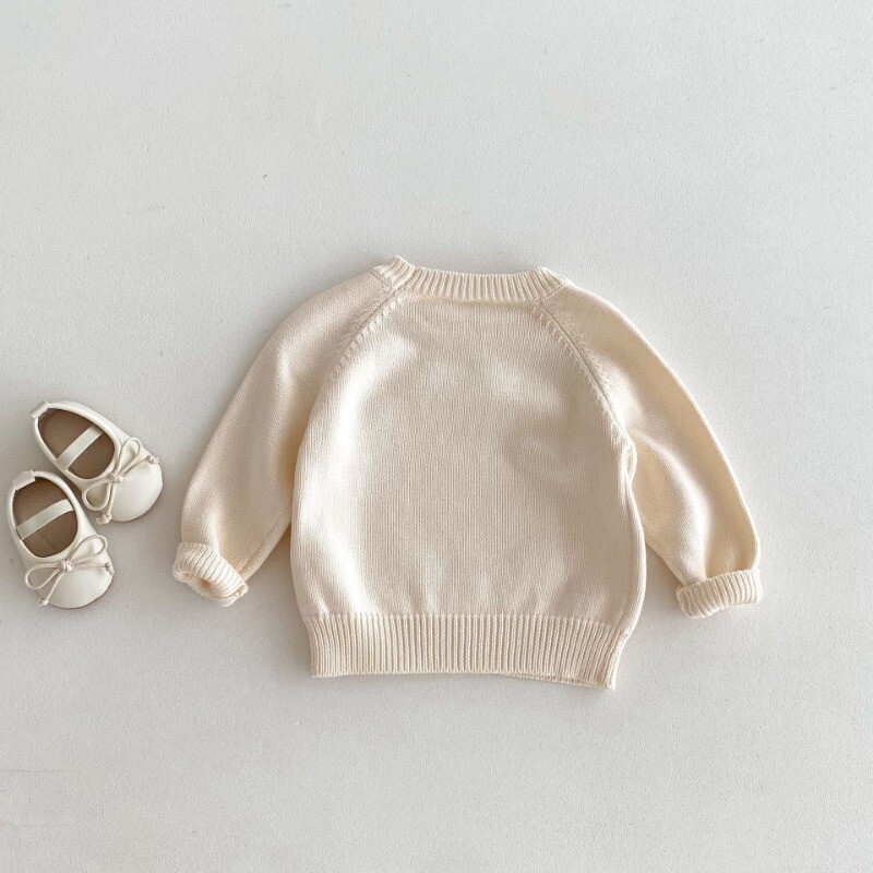 Pleteni deblji pulover za djevojčice, gornja odjeća, jesen, šareni pulover sa srcem, 1-6 godina, dječji zimski džemperi s okruglim izrezom