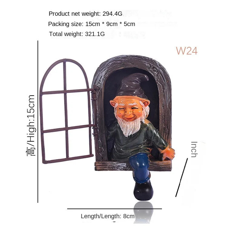 Ukrasi Dekoracija kipova Vanjski obrt Ukrasi Ukrasi za vrtne patuljke Ukrasi od smole patuljaka Vrt zanata