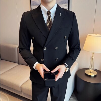 Novo proljeće 2024. Britanski trend mršavljenja (odijelo + prsluk + hlače) Trodijelno odijelo Vjenčana modna zgodna haljina