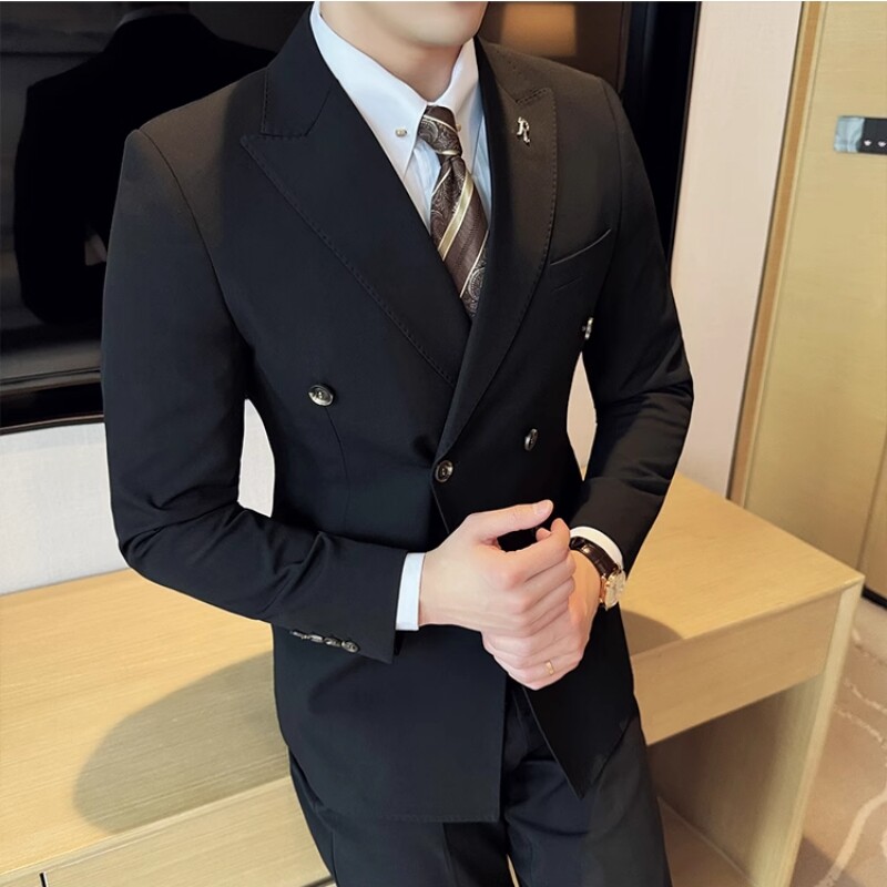 Novo proljeće 2024. Britanski trend mršavljenja (odijelo + prsluk + hlače) Trodijelno odijelo Vjenčana modna zgodna haljina