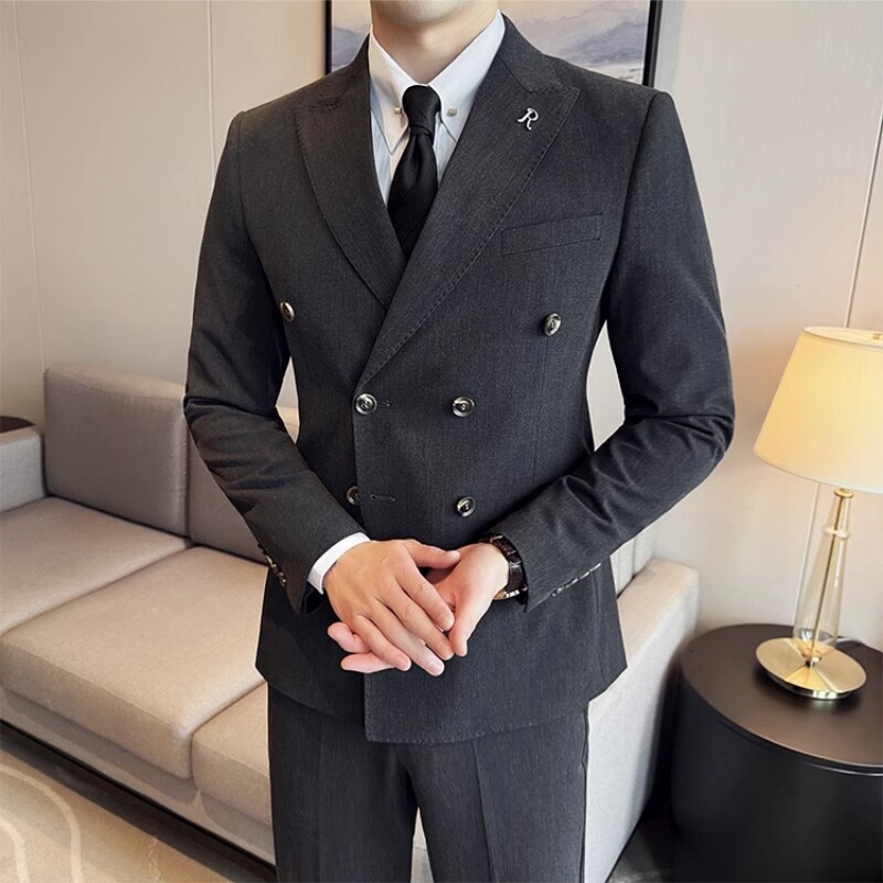 Novo proljeće 2024. Britanski trend mršavljenja (odijelo + prsluk + hlače) Trodijelno odijelo Vjenčana modna zgodna haljina