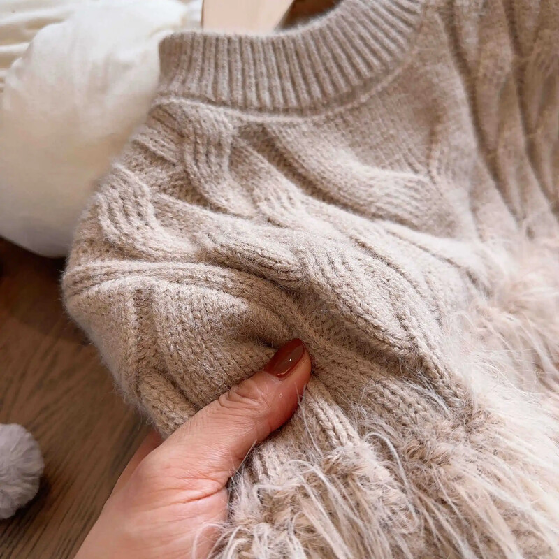 Fete Toamnă Iarnă Pulover 2024 Nou Fete Bebeluși Moda Coreeană Îmbrăcăminte exterioară Design de culoare solidă Versatil Largi Fete Top