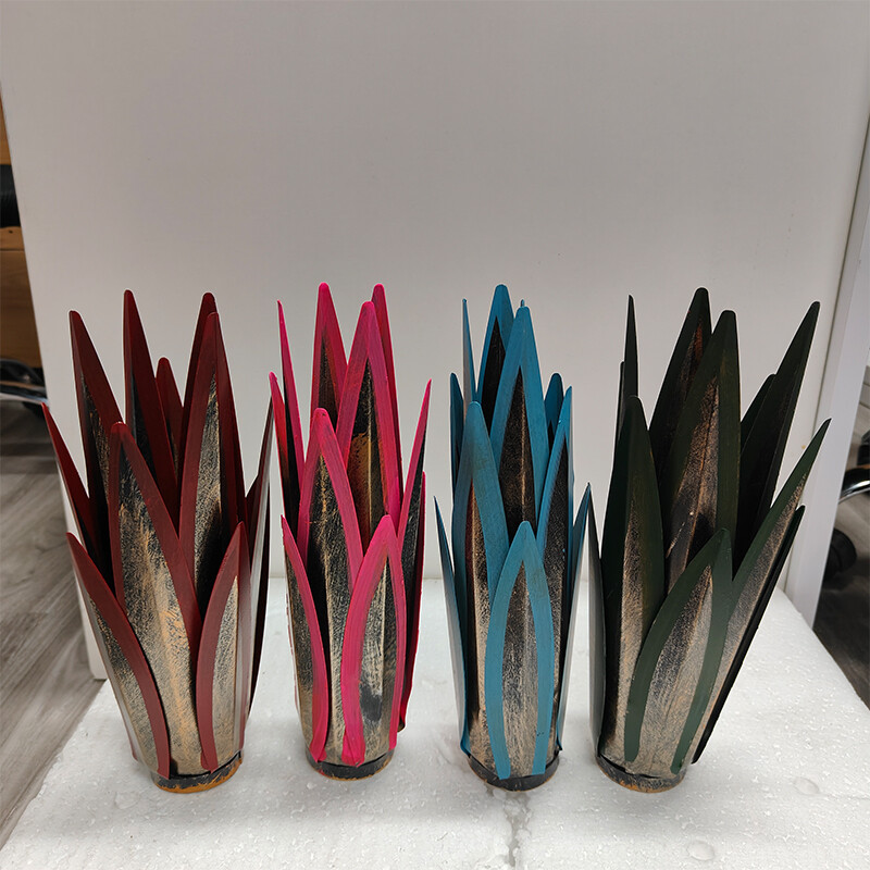 Fém agave mesterséges tequila táj szobor barkácsolás fém agave növény otthoni dekoráció rusztikus kézzel festett