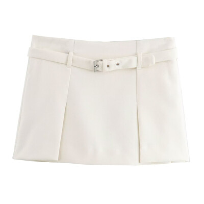 Zach Ailsa Ljeto 2024. Novo žensko polo ovratnik s dugim rukavima i kratkim odijelom Kaput Jednobojni remen Suknja Hlače Ležerni set