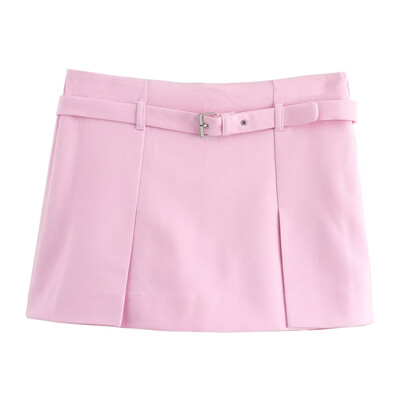 Zach Ailsa Ljeto 2024. Novo žensko polo ovratnik s dugim rukavima i kratkim odijelom Kaput Jednobojni remen Suknja Hlače Ležerni set