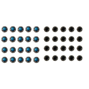 20 τμχ Μίνι τιρκουάζ διακοσμητική πόρπη Leathercraft Rivets DIY Δερμάτινη διακοσμητική πόρπη για DIY Craft Leather