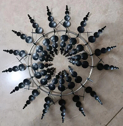 Metāla rotējošas 3D vējdzirnavas