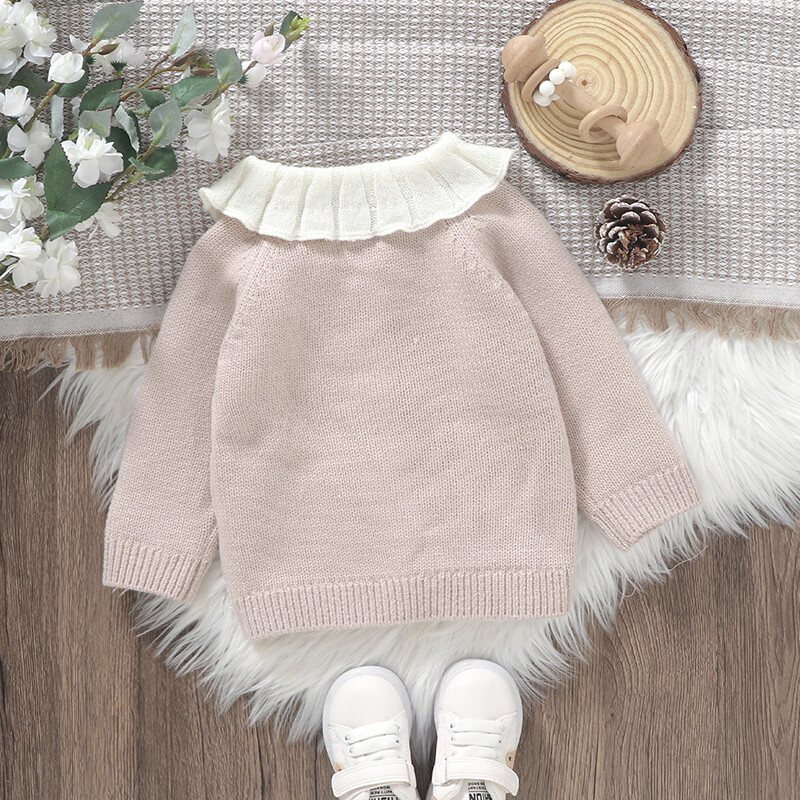 Pulovere pentru bebeluși tricot sugari fete cardigan cu mânecă lungă toamnă îmbrăcăminte copii nou-născuți topuri modă drăguț cocoș brodat iarnă