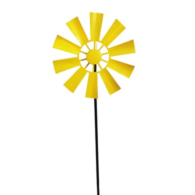 P82D kaltas dzelzs rotējošas vējdzirnavas, metāla vējdzirnavas, ainavas ornaments āra pagalma pagalma zāliena ratiņa dekorēšanai