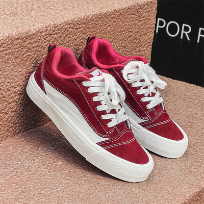 Platnene tenisice Ženske ravne cipele Proljeće Jesen Cipele s platformom Ženske tenisice na vezanje Ženske vulkanizirane cipele