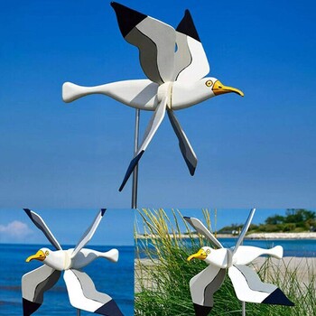 1τεμ Seagull Windmill Ornaments Flying Bird Series Windmill Wind Grinders For Garden Decor Stakes Wind Spinners Garden Pati S0R1