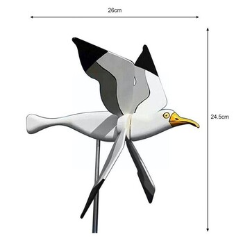 1τεμ Seagull Windmill Ornaments Flying Bird Series Windmill Wind Grinders For Garden Decor Stakes Wind Spinners Garden Pati S0R1