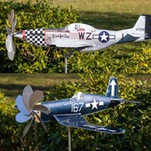 Háztartási kerti szélmalom Repülőgép szélpörgető Időjárásálló, rozsdamentes acél, szélmotoros szélfogó Kerti művészeti dekorációk