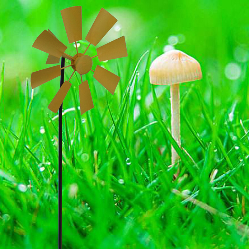 Forgó szélmalom Pasztorális Plug-in Udvari Park Dekoratív fém kézműves díszek 23,5cm*18cm*66cm Kerti szélmalom dekoráció