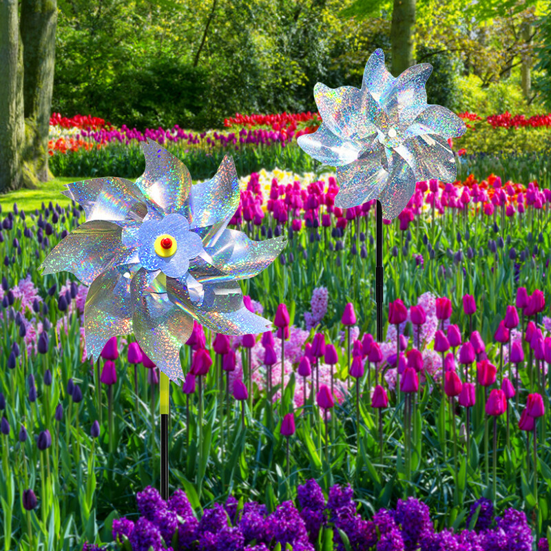 1db madárriasztó szélpörgető madarak elriasztó szélmalom dekoráció gyerekeknek gyerekeknek játékok Könnyen felszerelhető kerti gyümölcsös védelem