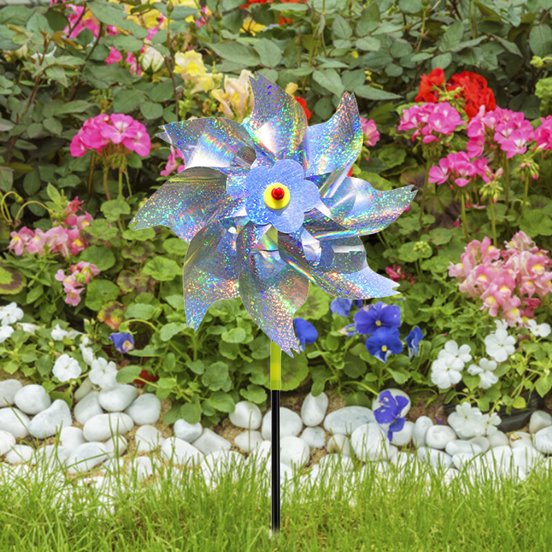 1db madárriasztó szélpörgető madarak elriasztó szélmalom dekoráció gyerekeknek gyerekeknek játékok Könnyen felszerelhető kerti gyümölcsös védelem