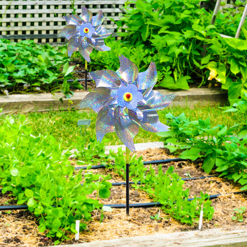 1db madárriasztó szélpörgető madarak elriasztó szélmalom dekoráció gyerekeknek gyerekeknek játékok Könnyen felszerelhető kerti gyümölcsös védelem