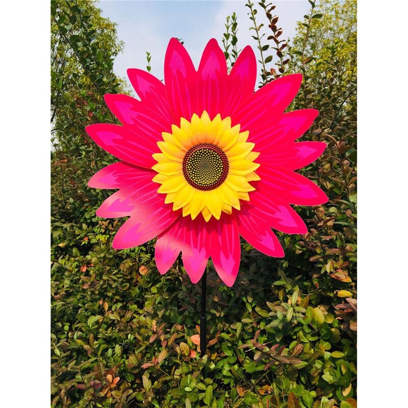 Moara de vânt cu floarea-soarelui Sculpturi mari de vânt Color Wind Spinner Party Garden Decoration ornaments Outdoor Camping Picnic Windmill