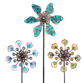 90 cm-es szélpörgető kerti fém vas Butterfly Shpae világító szélmalom fonó kültéri szélkert dekorációhoz