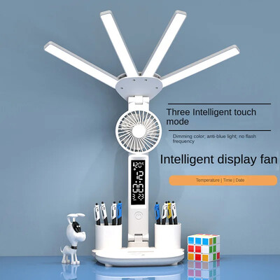 Stolna svjetiljka Punjiva prilagodba boje zatamnjivanja na dodir LED sat Dispaly Svjetla za čitanje punjenje USB Dječja stolna svjetiljka