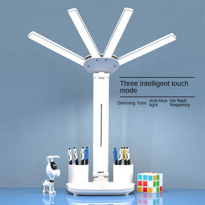 Stolna svjetiljka Punjiva prilagodba boje zatamnjivanja na dodir LED sat Dispaly Svjetla za čitanje punjenje USB Dječja stolna svjetiljka