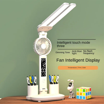 Stolna svjetiljka Punjiva prilagodba boje zatamnjivanja na dodir LED sat Dispaly Svjetla za čitanje punjenje USB Dječja stolna svjetiljka