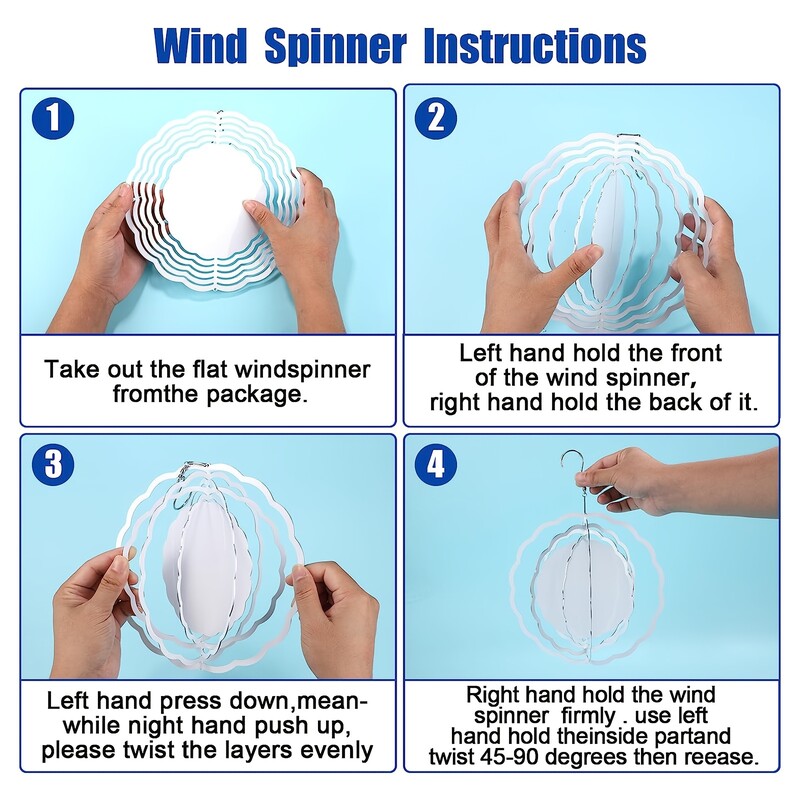 1 db Skull Wind Spinner szélcsengő az udvari kerthez kültéri, 10 hüvelykes kerti dekorációs szél forgó függő dekorációk, NINCS függő