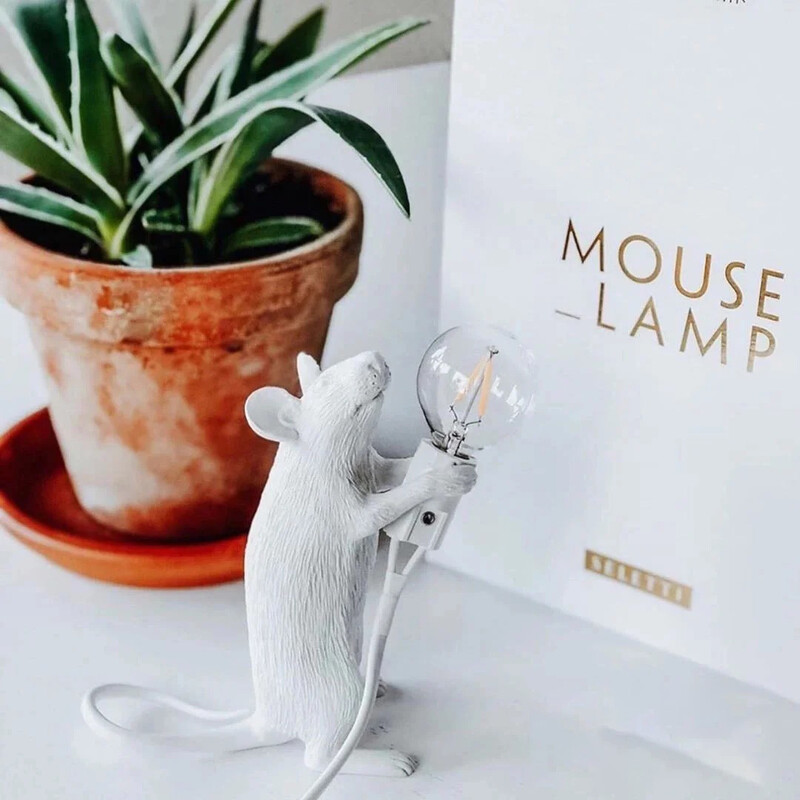 Nordic Home Camera USB Mouse Lampă LED Noapte Lampă de Noptieră Noptieră Noptieră Decor pentru cameră Iluminat Lampă de birou Lampă de masă Pendant