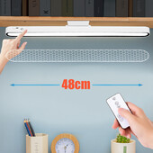 Galda lampa 48 cm piekarināma magnētiska galda lampa LED lasīšanas gaisma USB uzlādējams aptumšojams skapis nakts spogulis nakts gaisma