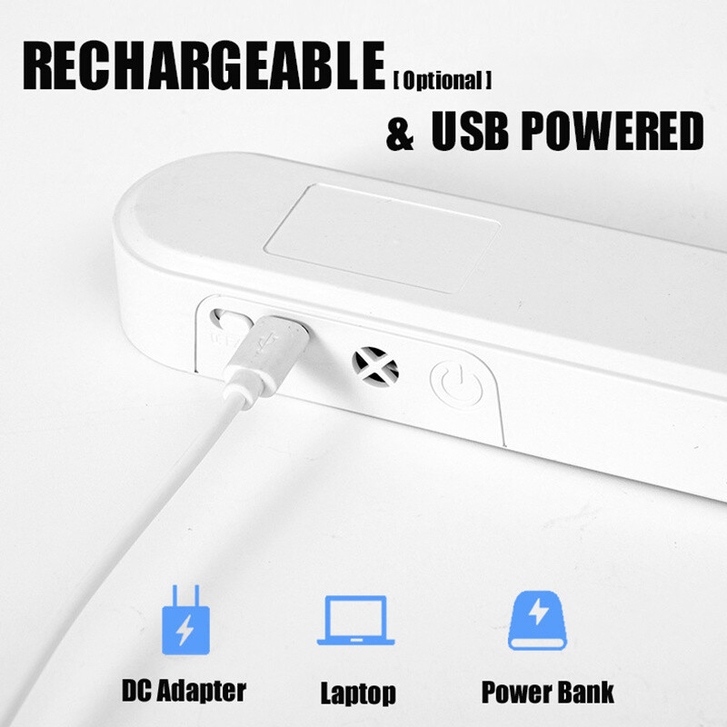 Stolna svjetiljka 48 cm Viseća magnetska stolna svjetiljka LED svjetlo za čitanje USB punjivo noćno svjetlo za ormarić s mogućnošću prigušivanja Noćno svjetlo