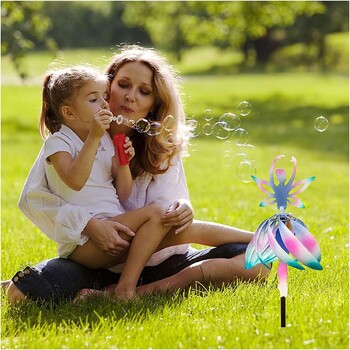 Κομψή μπαλαρίνα Wind Spinner Fairy Windmill Outdoor Metal Stakes Ξωτικά στολίδια κήπου για αυλή κήπου Art Decor Pinwheel