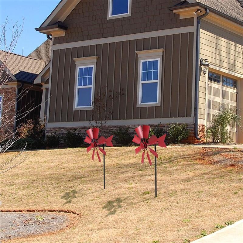 Vas szélmalom udvar Winnower kerti dísz a szabadban Forgó szélmalom Pasztorális Plugin Kerti Park dekoráció