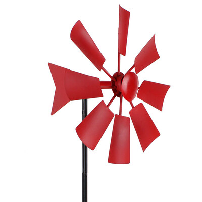 3 krāsu dārza pinwheels dzelzs vējdzirnavas modernas āra dzelzs zāliena vējdzirnavas vējdzirnavas dārza pagalma zāliena dekorācijas