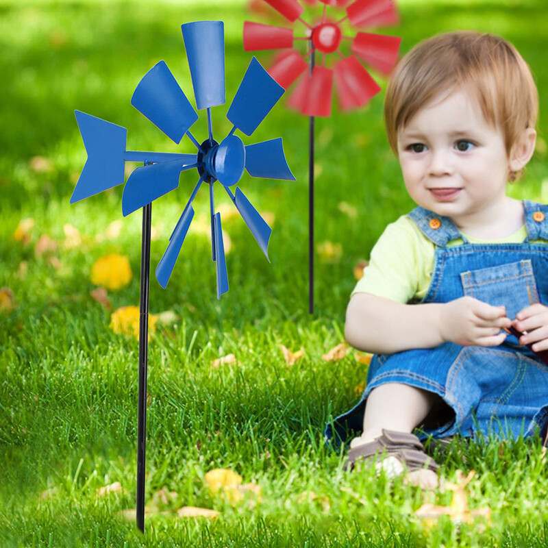 3 boje Vrtne vjetrenjače Željezna vjetrenjača Moderna vanjska željezna vjetrenjača Vjetrenjača Vjetrenjača Ukrasi travnjaka za dvorište