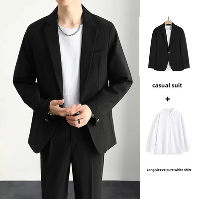 Casual Loose-fit Κορεάτικο Ανοιξιάτικο φθινόπωρο κοστούμι δυτικού τύπου Ανδρικό ντραπέ σακάκι Μοντέρνο ελαφρύ μοντέρνο κοστούμι