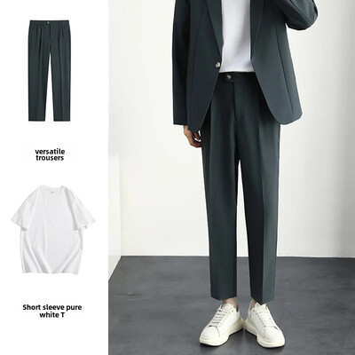 Casual Loose-fit Κορεάτικο Ανοιξιάτικο φθινόπωρο κοστούμι δυτικού τύπου Ανδρικό ντραπέ σακάκι Μοντέρνο ελαφρύ μοντέρνο κοστούμι