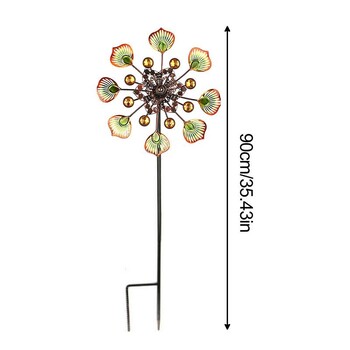 Peacocks Tail Wind Spinner Metal Garden Wind Spinner 360 μοιρών Περιστρεφόμενος κήπος Windmill Yard Pinwheel Garden Wind Catcher Wind