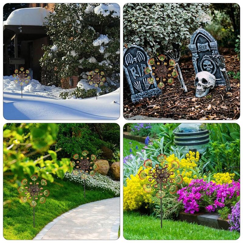 Învârtitor de vânt cu coadă de păuni Spinner de vânt de grădină din metal, rotativ de 360 de grade, moara de vânt de grădină, roată de grădină, captare de vânt