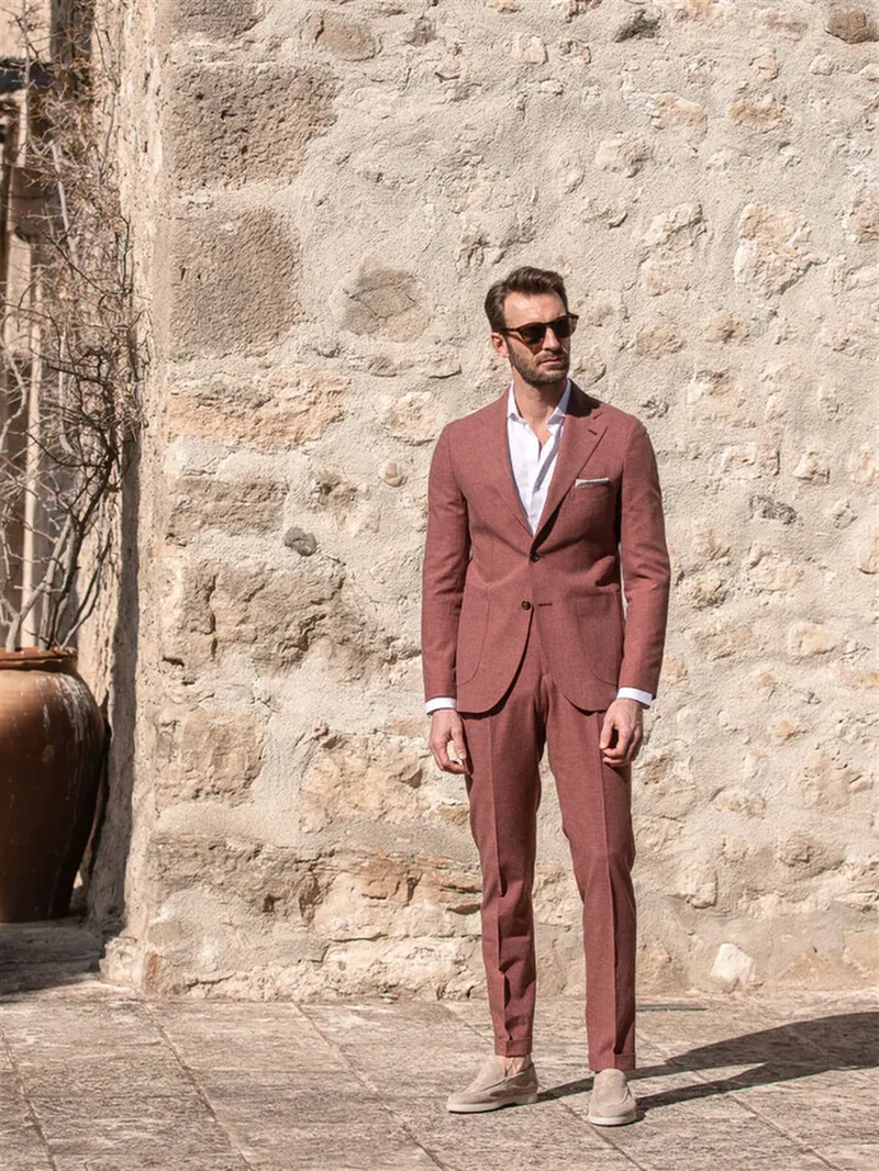 2-dijelna formalna jednoredna odijela s reverom za muškarce, uski kroj, elegantna poslovna uredska ležerna odjeća, smoking za vjenčanje mladoženje