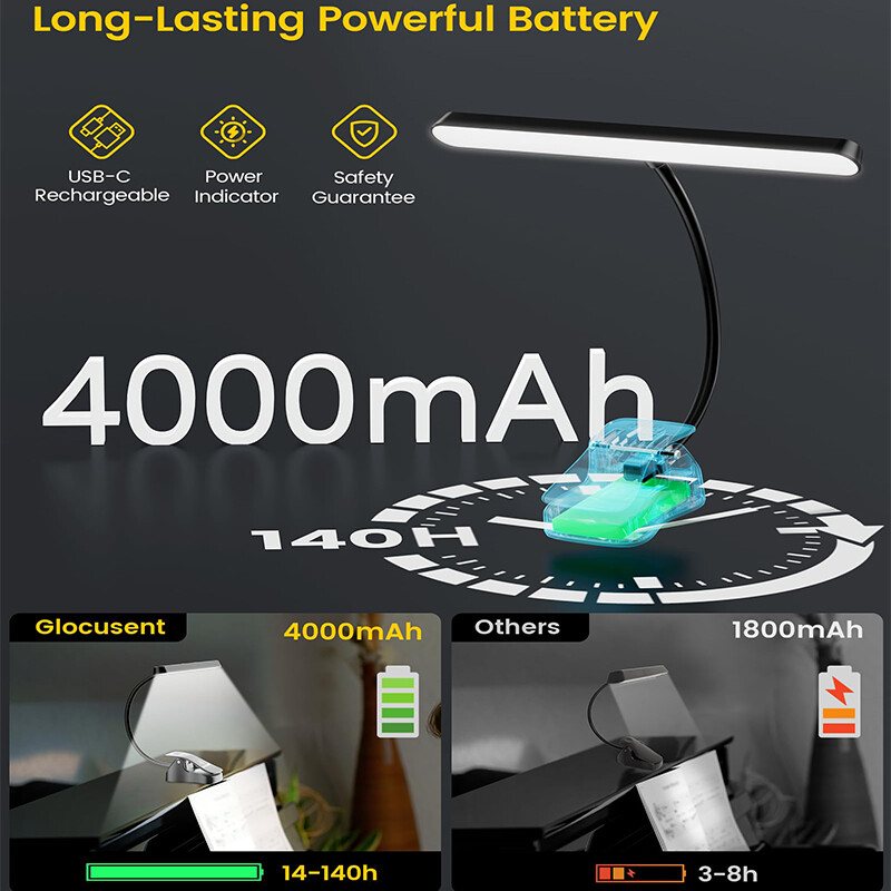 NV 57 LED super svijetla svjetiljka za glazbeni stalak koja brine za oči Klavirska svjetiljka s kopčom USB-C punjiva svjetiljka za klavirsko svjetlo s mogućnošću prigušivanja