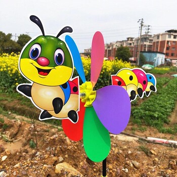 Garden Pinwheels Cartoon Animal Whirligigs Wind Spinner Windmill Toys Garden Stakes Outdoor Whirlygig Windmills Gardening Art