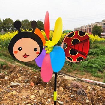 Garden Pinwheels Cartoon Animal Whirligigs Wind Spinner Windmill Toys Garden Stakes Outdoor Whirlygig Windmills Gardening Art