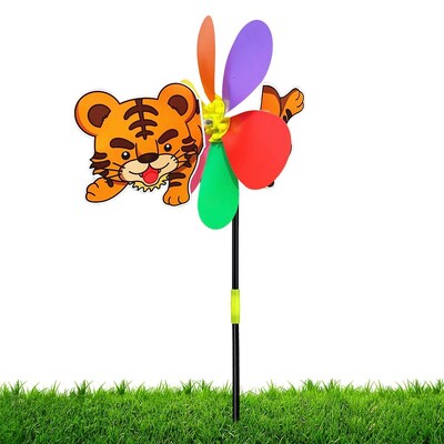 Garden Pinwheels Cartoon Animal Whirligigs Wind Spinner Windmill Toys Garden Stakes Outdoor Whirlygig Windmills Gardening Art