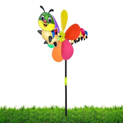 Garden Pinwheels Cartoon Animal Whirligigs Wind Spinner Windmill Toys Garden Stakes Outdoor Whirlygig Windmills Gardening Art