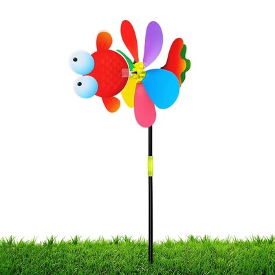 Garden Pinwheels Cartoon Animal Whirligigs Wind Spinner Windmill Toys Garden Stakes Outdoor Whirlygig Windmills Gardening Art