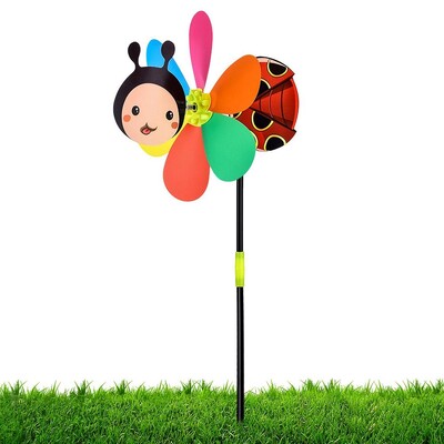 Garden Pinwheels Cartoon Animal Whirligigs Wind Spinner Windmill Toys Garden Stakes Outdoor Whirlygig Windmills Gardening Art