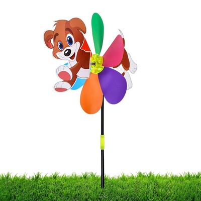Garden Pinwheels Cartoon Animal Whirligigs Wind Spinner Windmill Toys Garden Stakes Outdoor Whirlygig Windmills Gardening Art