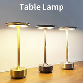 Egyszerű C típusú töltő LED asztali lámpa 3 színű érintőkapcsolóval szabályozható retro asztali lámpa Hálószoba Étterem Bár Klub dekor lámpa