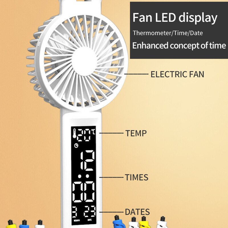 Asztali lámpa LED kétfejű, többfunkciós összecsukható érintőképernyős LED-es óra asztali lámpa ventilátorral USB tölthető, szabályozható olvasólámpa