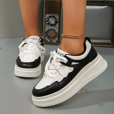 2024-es új női cipők fűzős női vulkanizáló cipők őszi szabadtéri sétacipők női lapos sarkú, szivacsalsó cipők, női